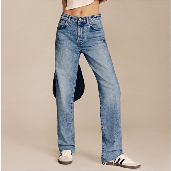 Reformation Val 90’s Mid Rise Straight Jeans in Colorado Wash, size 27 - Picture 1 of 8
